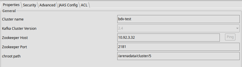 Проверка через графический интерфейс ADCM настроек подключения к кластеру Zookeeper