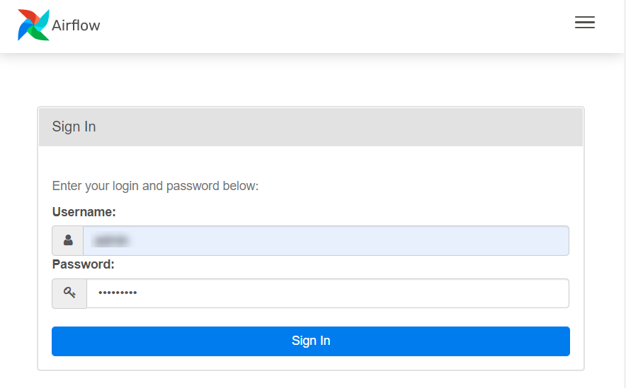 Окно авторизации