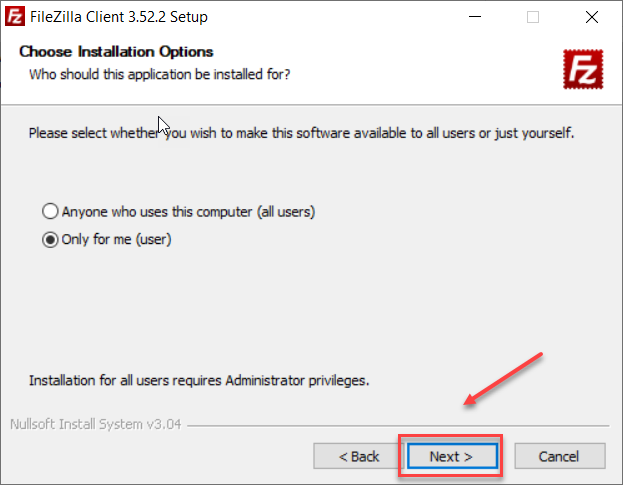 Выбор пользователя