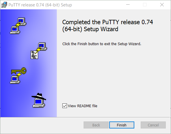 Окно завершения установки