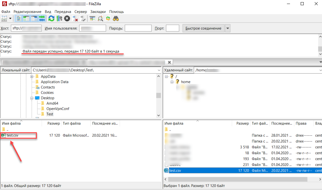 Проверка загрузки файла на локальный компьютер