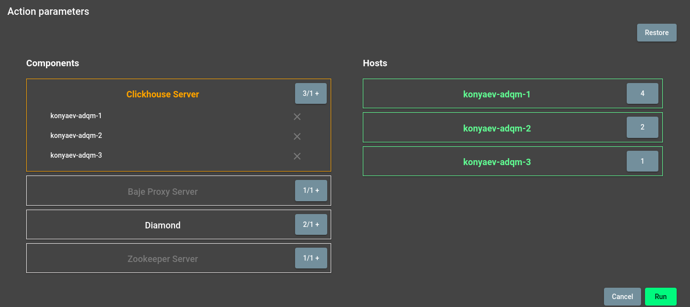 Перераспределение хостов