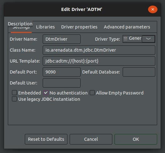 Окно «Create new driver»