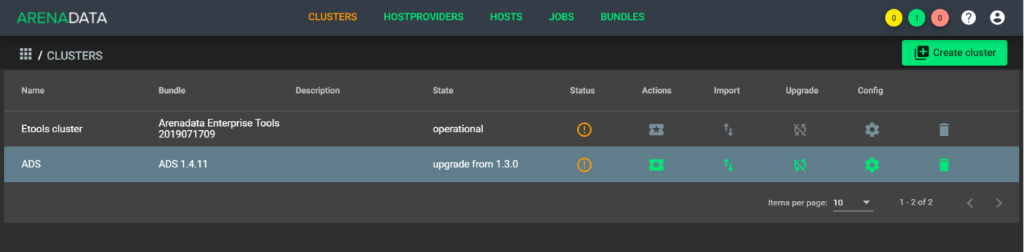 Изменение состояния кластера после обновления