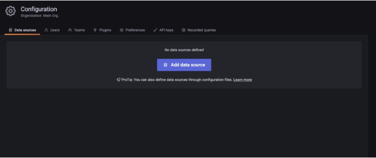 Выбор Prometheus в качестве источника получения данных