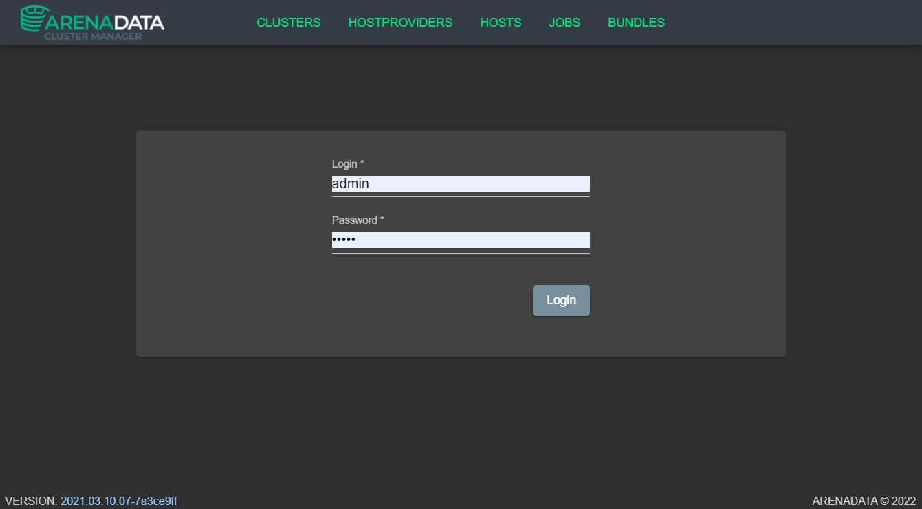 Окно "Авторизация"